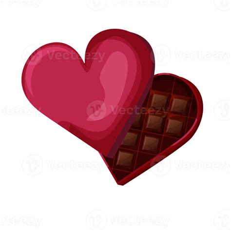 Box Of Chocolates On Transparent Background In Cartoon Style Png