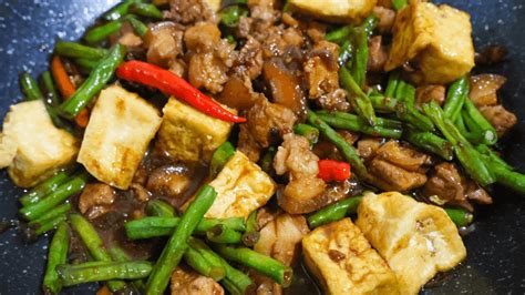 Adobong Sitaw With Pork And Tofu Youtube