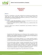 analisis de caso 1 semana dos Teorías del pensamiento y el lenguaje