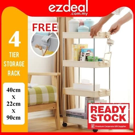 Tier Bathroom Kitchen Rolling Storage Rack Trolley Bathroom Trolley