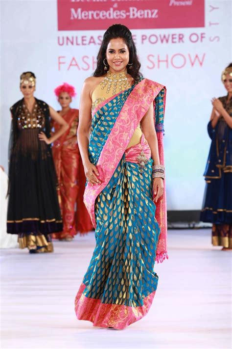 Sameera Reddy - Designer fashion show by Beena Kannan & Seematti | Fashion, Saree styles ...