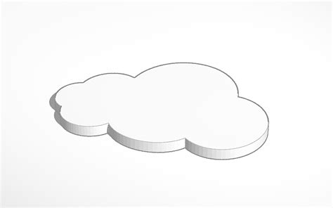 design flat cloud shape tinkercad