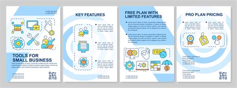 Solution For Small Business Blue Brochure Template Optimize Leaflet