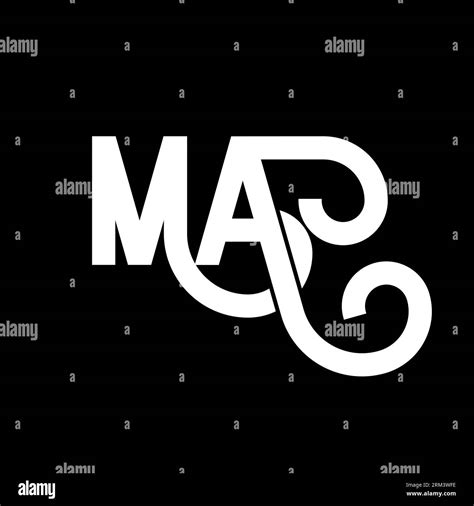 Ma Letter Logo Design Initial Letters Ma Logo Icon Abstract Letter Ma