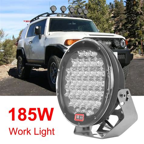 9 Inch 185W 6000K LED Car Work Light Spot Flood Light HID Vehicle