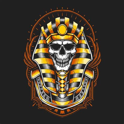 Premium Vector | Egyptian skull mummy vector logo