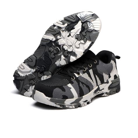 Indestructible Military Camouflage Battlefield Shoes Steel Toe Work