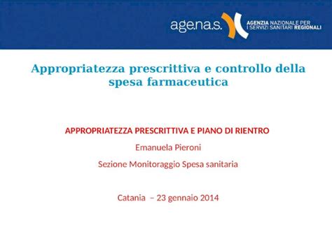 PPT Appropriatezza Prescrittiva E Controllo Della Spesa Farmaceutica