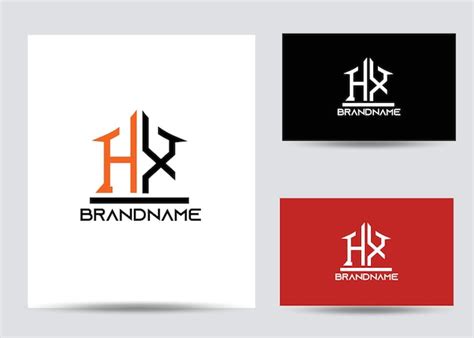 Tempio Di Design Del Logo Della Lettera Hx Aziendale Unico E Moderno