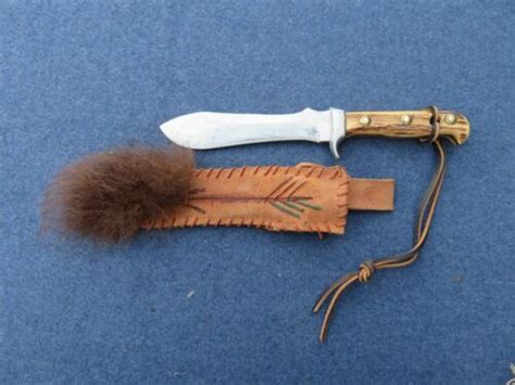 Vintage Puma White Hunter Hunting Knife W Custom Leather Sheath Ebay