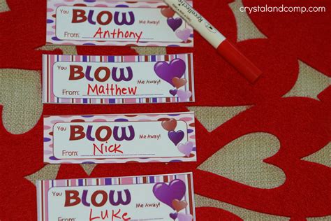 Blow Pop Valentine Free Printable