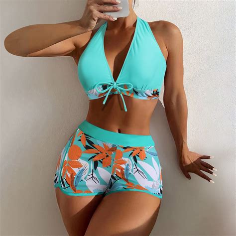 CAICJ98 Women S Swimsuit Women Triangle Bikini Halter Swimsuit Twist