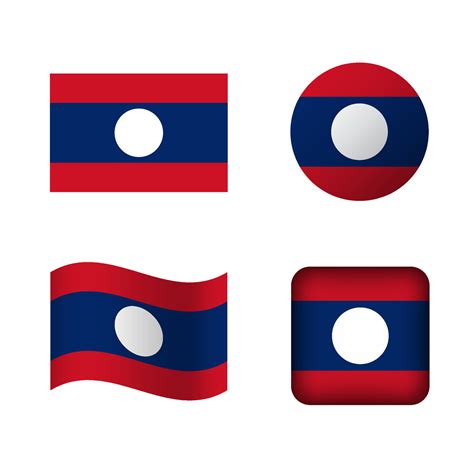 Vector Laos National Flag Icons Set 33522196 Vector Art at Vecteezy