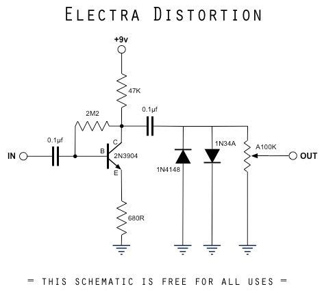 Guitar Distortion Pedal Schematic