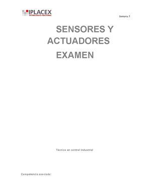 Evaluacion 2 sensores y actuadores SENSORES Y ACTUADORES EVALUACIÓN