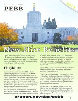 Fillable Online New Hire Benefits State Of Oregon Fax Email Print