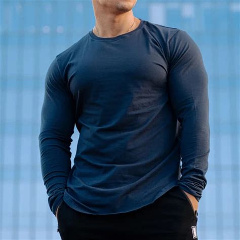 Casual Long Sleeve Mens Gym Fitness Skinny T Shirt Men S Fitness