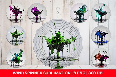 Wind Spinner Water Ink Drop Graphic By Artnoy Creative Fabrica