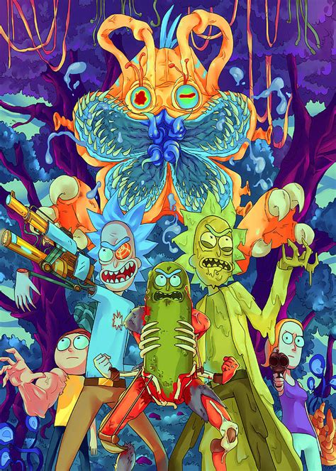 Rick And Morty Stranger Things Digital Art By Nguyen Bao