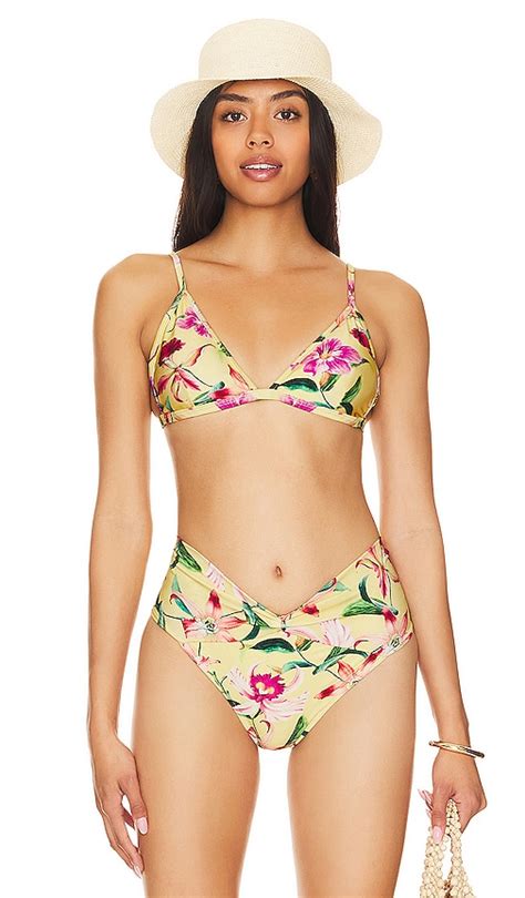 Patbo Pat Bo Laelia Triangle Bikini Top In Canary ModeSens