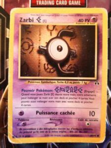 Zarbi E Neo Discovery Carte Pokemon Poke Cartes