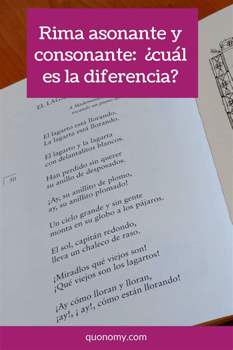 Rima Asonante Y Consonante ¿cuál Es La Diferencia Rimas Asonante Rima Asonante Y Consonante