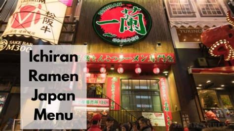 Ichiran Ramen Japan Menu 2024 Japan Truly