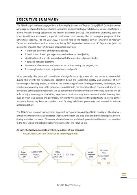 Group Project Management Proposal Ii Executive Summary The Ten Group