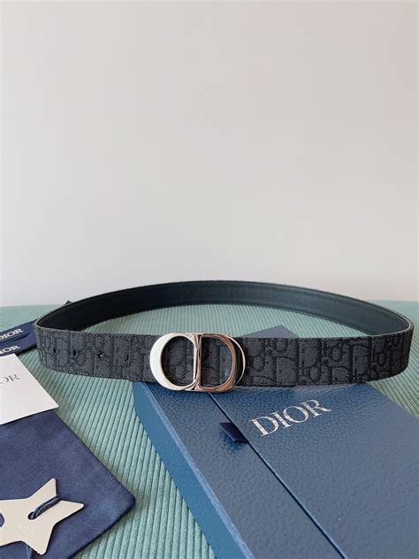 Dior Montaigne Reversible Belt Black For Women Subtem