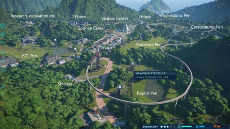 Jurassic World Evolution Park Layout