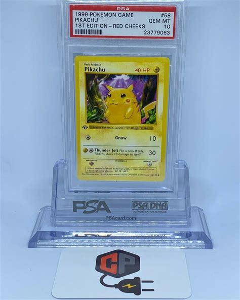 Mavin Pokemon Pikachu Red Cheeks St Edition Psa Very Rare