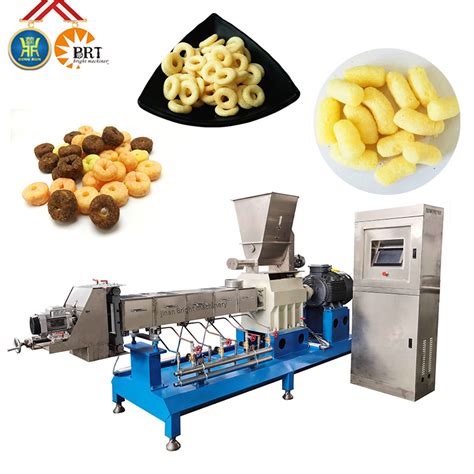 Automatic Twin Screw Extruder Corn Puff Snack Machine Core Filling