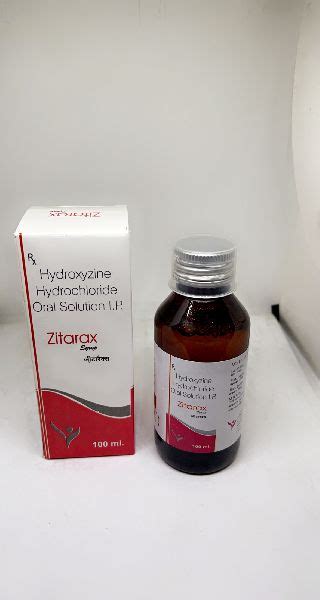 Zitarax Syrup Hydroxyzine Hydrochloride Oral Solution Syrup At Rs