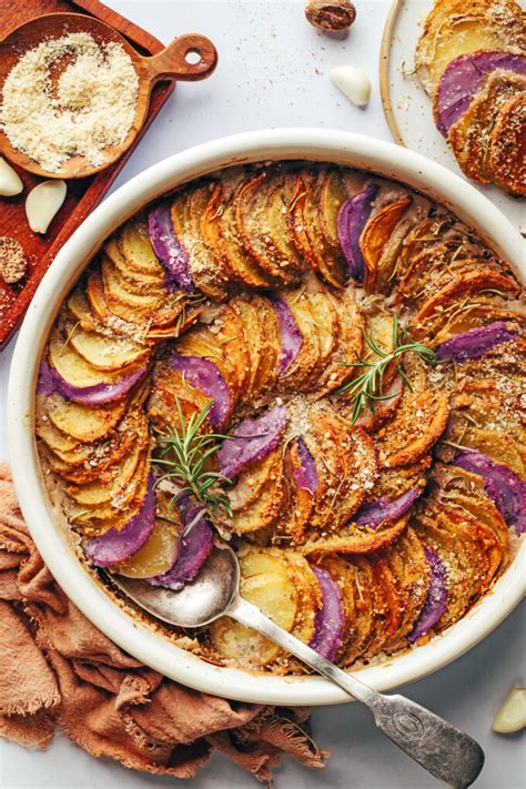 Garlicky Vegan Potato Gratin - Being Healthy For LIfe