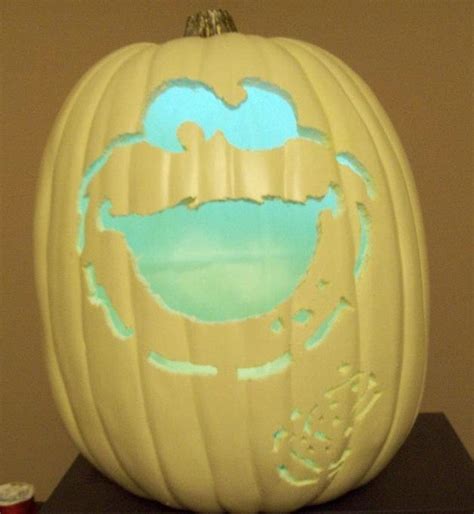 Pumpkin Carving : Cookie Monster Pumpkin!! Nom Nom Nom by Diana Herrera Stencil by Sesame Street ...