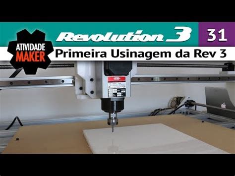 Cnc Router Caseira Revolution Primeira Usinagem Da Rev Youtube