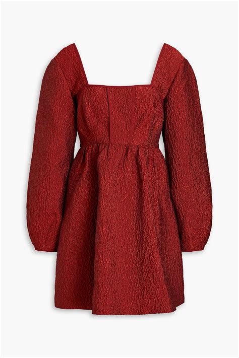 Jonathan Simkhai Cutout Jacquard Mini Dress In Red Lyst Canada