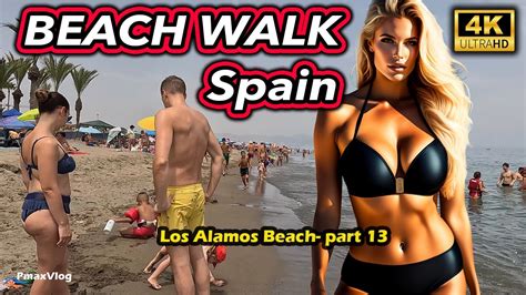 Beach Walk Torremolinos Part Playa Los Alamos Beach Spain Summer