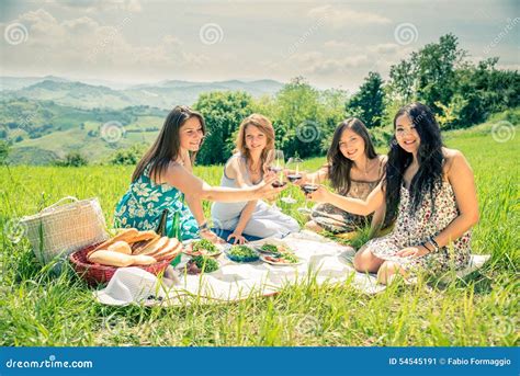 Women At Picnic Stock Image Image Of Girlfriends Park 54545191