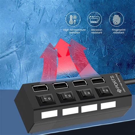 Концентратор USB 2.0 с несколькими портами-разветвителем USB, адаптер ...