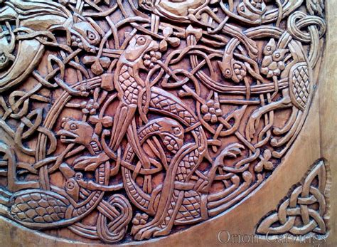 Celtic Wood Carving Handmade Woodcarving Plate 14 From the | Etsy