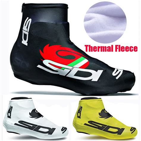 Pair Cycling Shoe Covers Fleece Thermal Warm Man Woman Overshoes Road