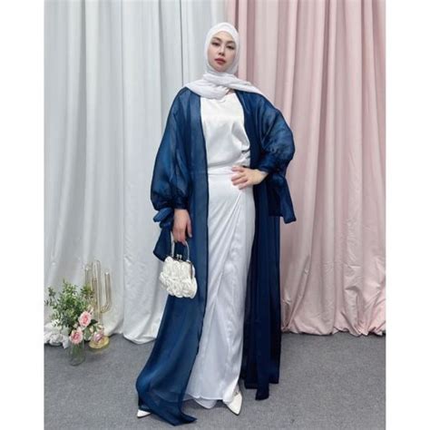 Ramadan Eid ouvert Abaya dubaï été caftan musulman Cardigan robe Hijab