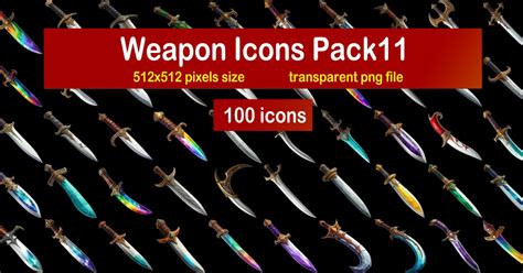 Weapon Icons Pack11 Knife 2d 아이콘 Unity Asset Store