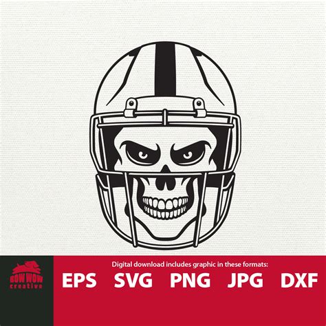 Skull Wearing Football Helmet Svg Football Helmet Skull Clipart Skull ...