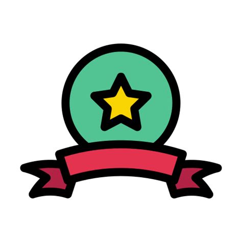 Ribbon badge Vector Stall Lineal Color icon