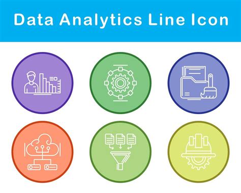 Data Analytics Vector Icon Set 21359465 Vector Art At Vecteezy