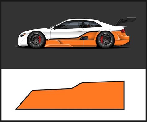 Premium Vector | Racing car wrap design sports car wrap design