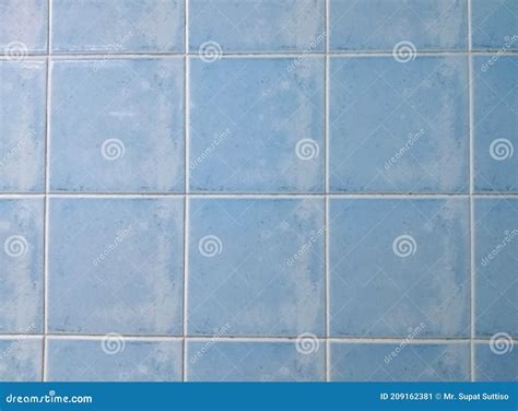 Blue Ceramic Tile Texture Square Shape With Beautiful Patterns Stock