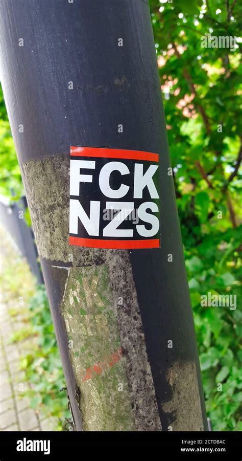 A Sticker Called Fck Nzs Means Fuck Nazis The National Socialists Don T Like It Germany Stock